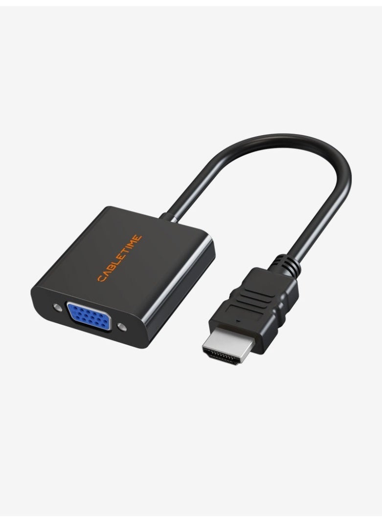 كابل تايم محول فيديو من HDMI ذكر إلى VGA أنثى بدقة 1080 بكسل - Image 1
